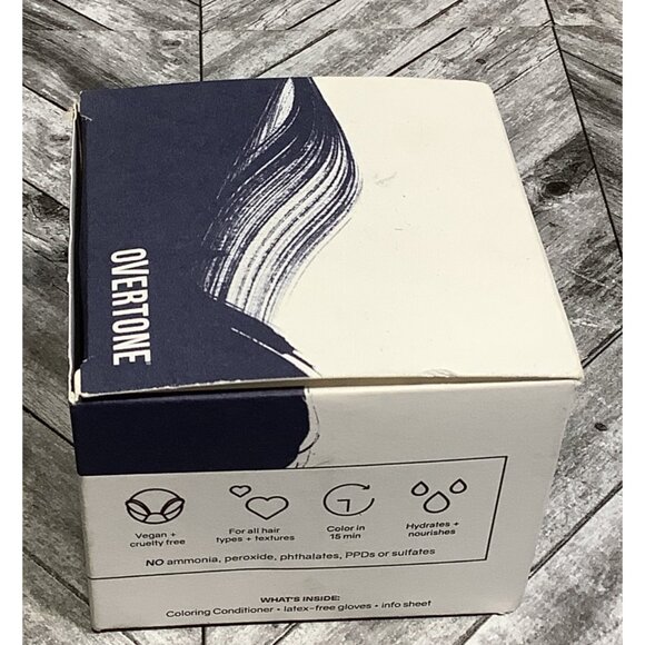 Overtone Coloring Conditioner 8 Fl Oz Blue For Brown Hair - Picture 3 of 5